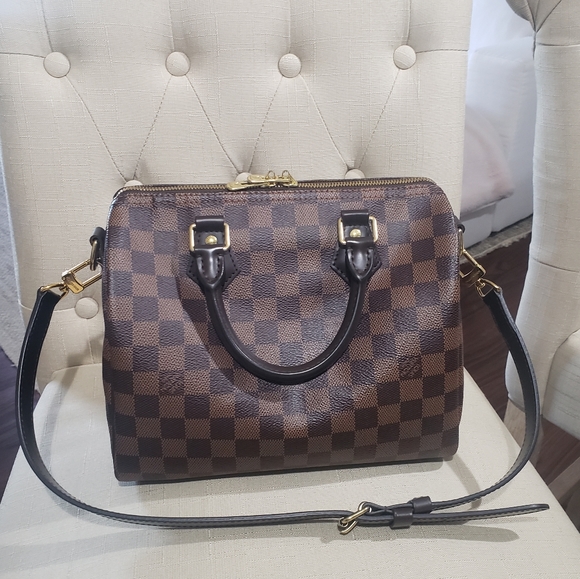 Used louis vuitton DAMIER EBENE SPEEDY 25 BANDOULIERE HANDBAGS HANDBAGS /  SMALL - LEATHER